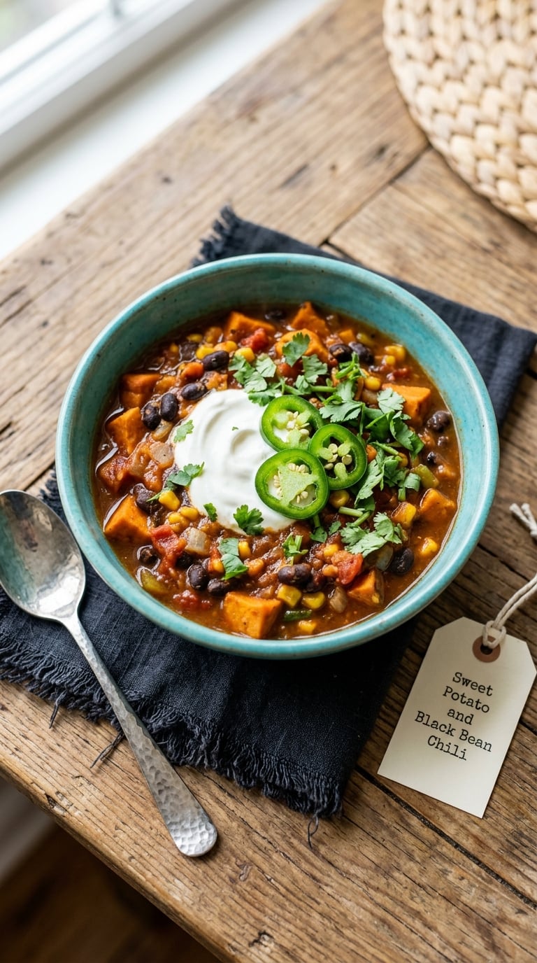 Sweet Potato and Black Bean Chili