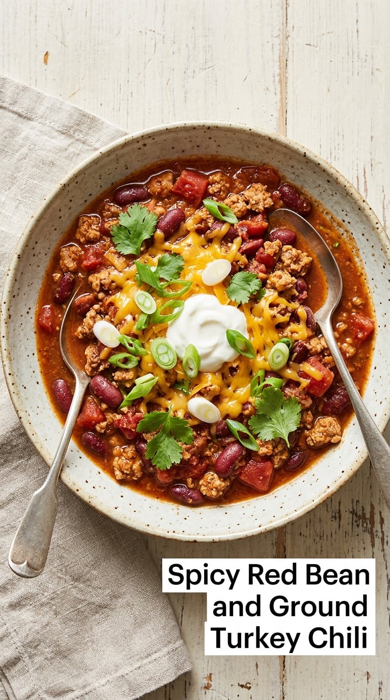 Spicy Red Bean and Ground Turkey Chili