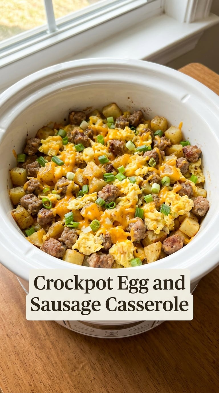 Crockpot Egg and Sausage Casserole