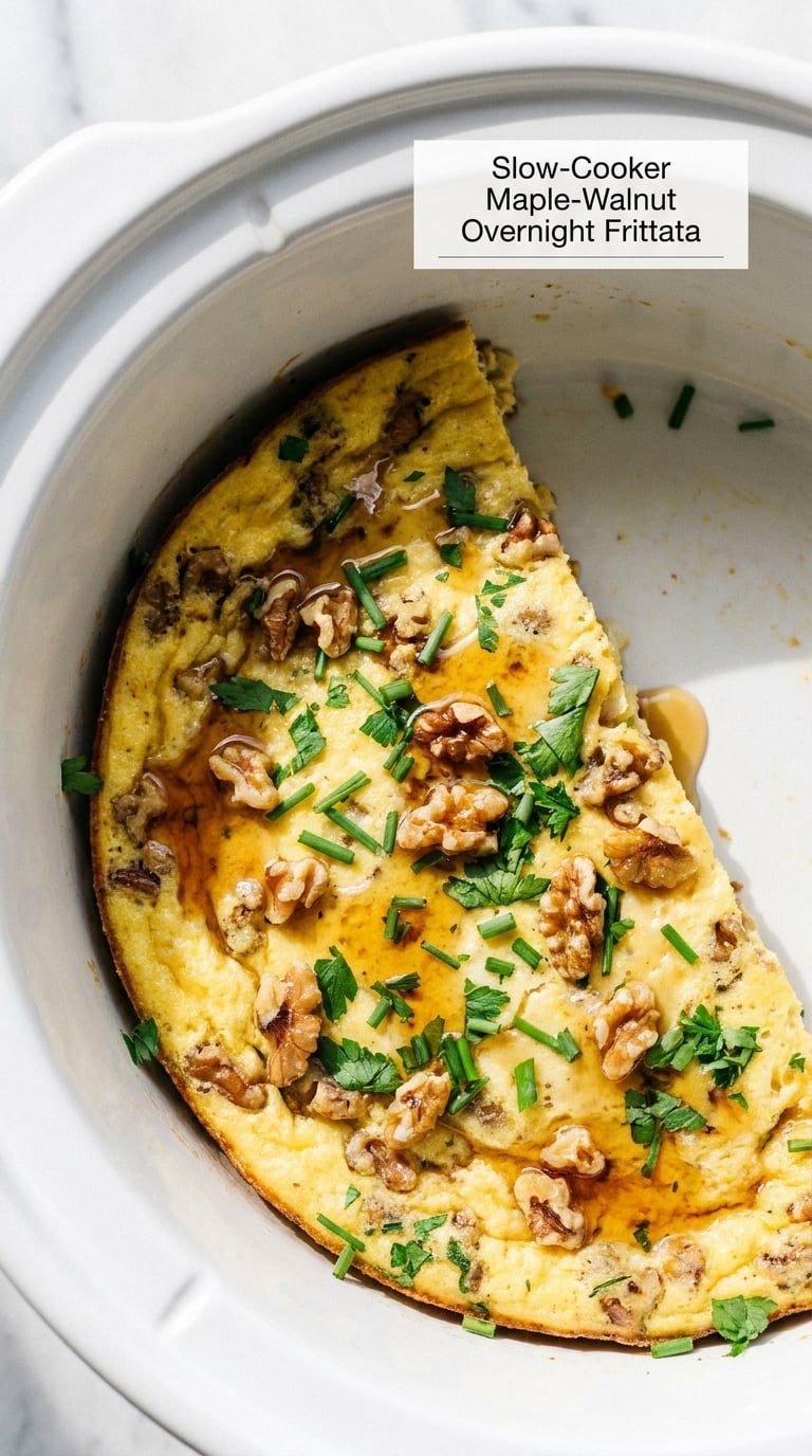 Slow-Cooker Maple-Walnut Overnight Frittata