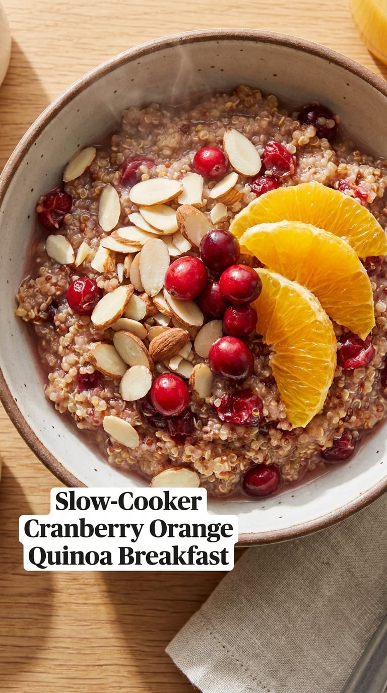 Slow-Cooker Cranberry Orange Quinoa Breakfast
