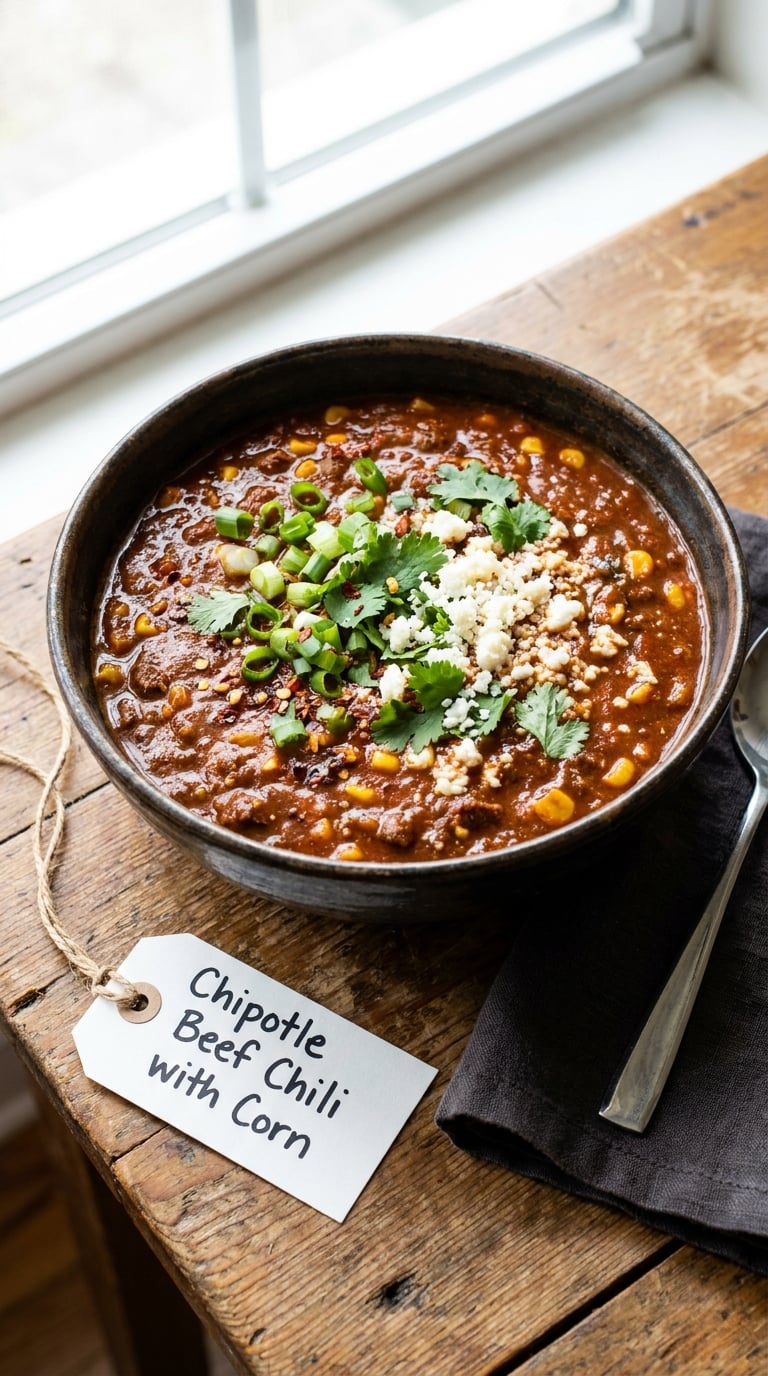 Chipotle Beef Chili with Corn