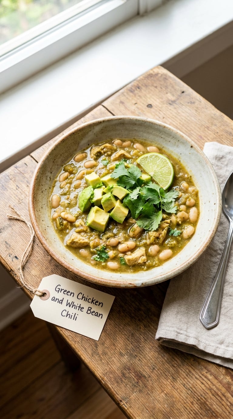 Green Chicken and White Bean Chili