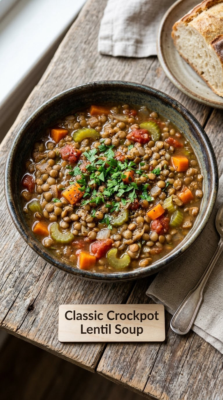 Classic Crockpot Lentil Soup