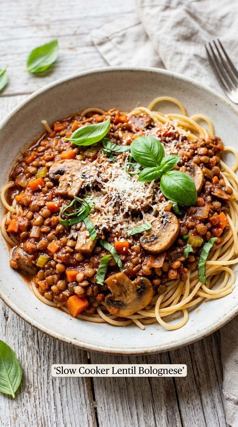 Slow Cooker Lentil Bolognese