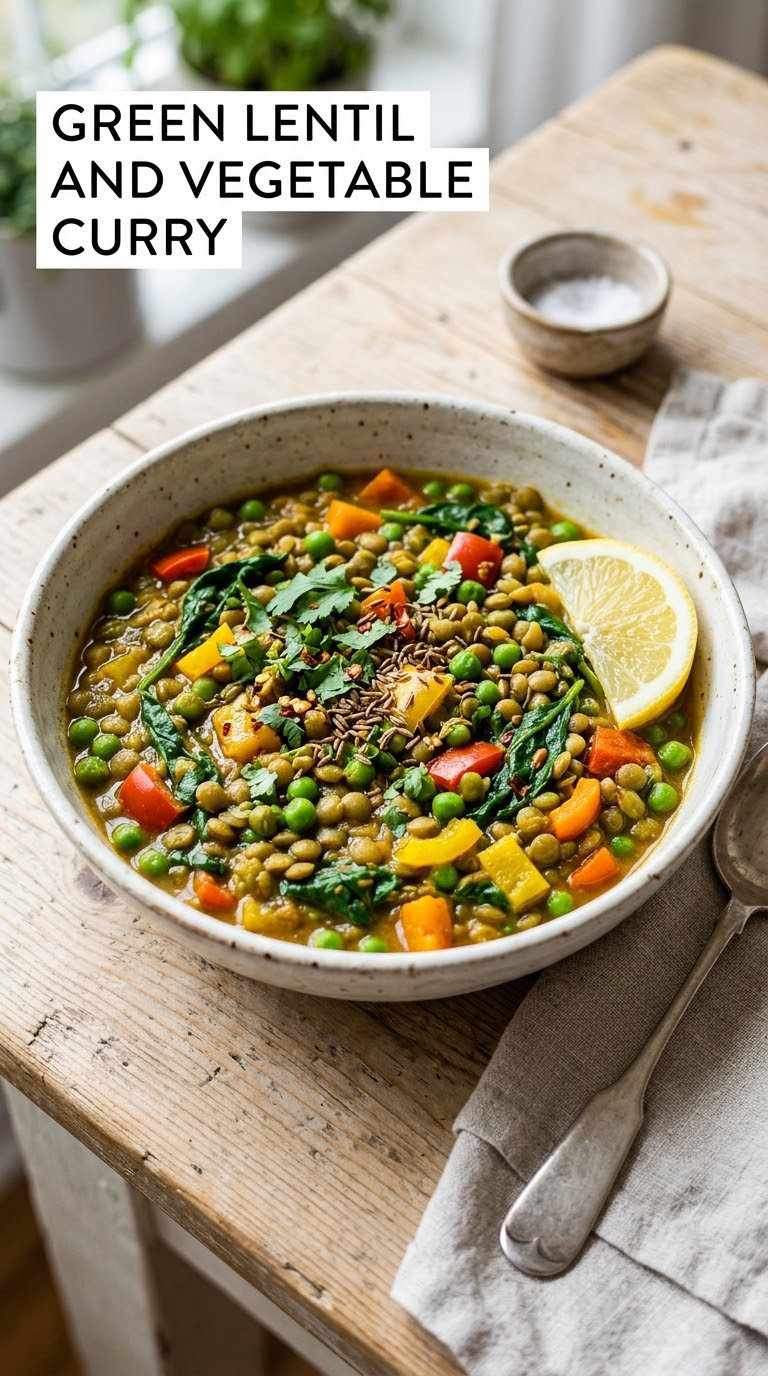 Green Lentil and Vegetable Curry