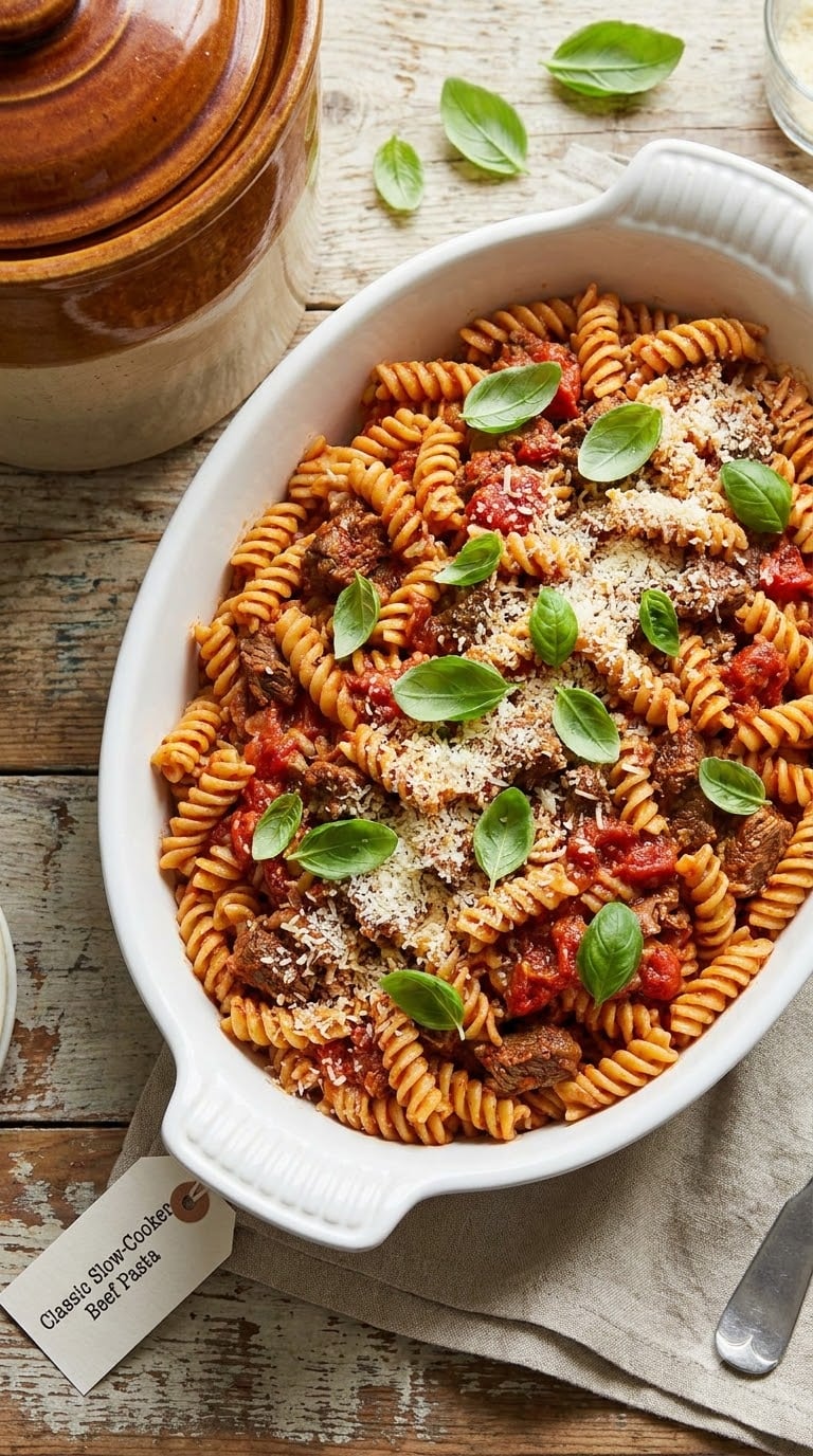 Classic Slow-Cooker Beef Pasta