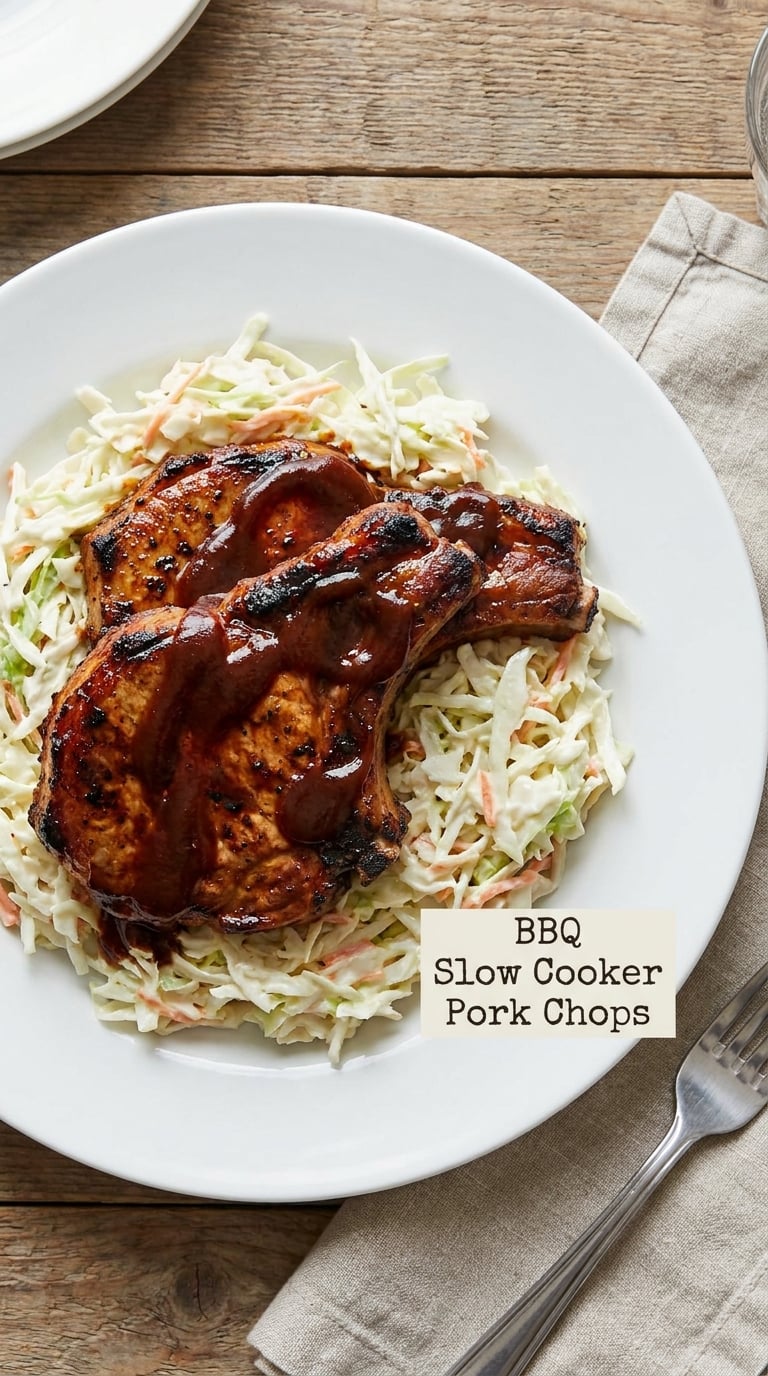 BBQ Slow Cooker Pork Chops