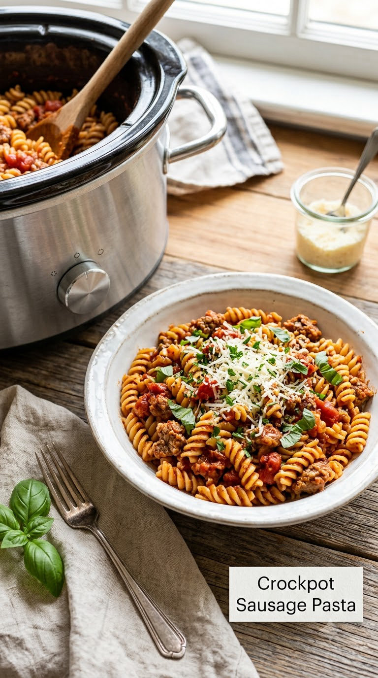 Crockpot Sausage Pasta