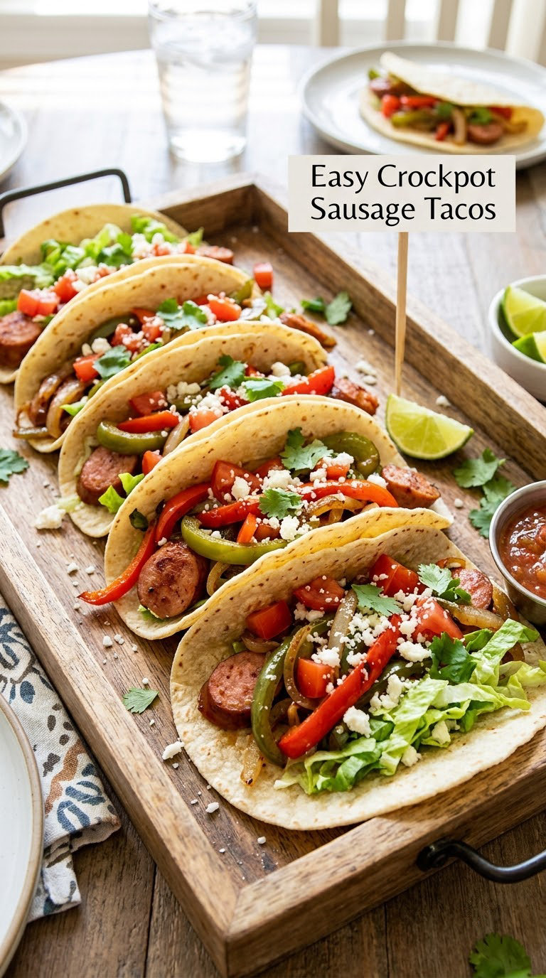 Easy Crockpot Sausage Tacos