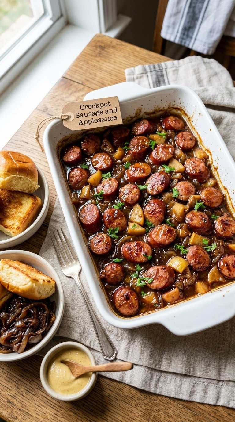 Crockpot Sausage and Applesauce
