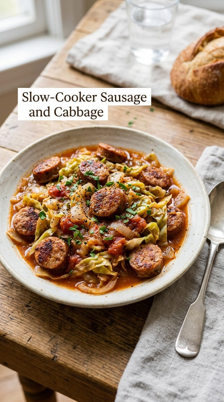 Slow-Cooker Sausage and Cabbage