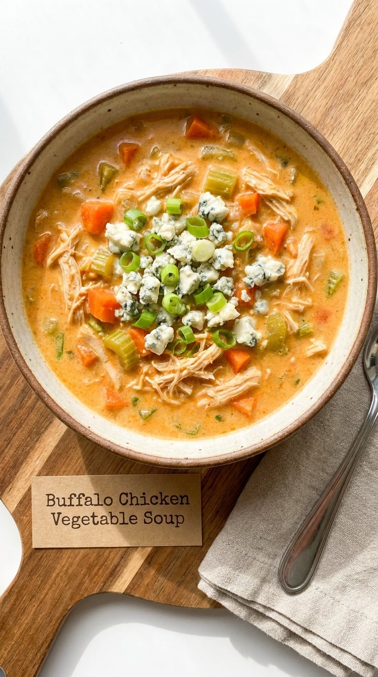 Buffalo Chicken Vegetable Soup