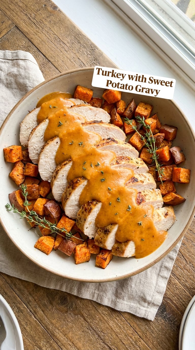 Turkey with Sweet Potato Gravy