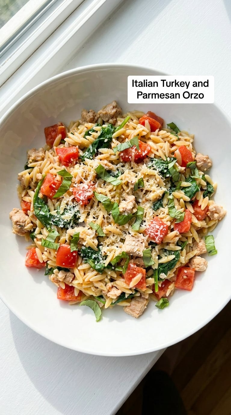 Italian Turkey and Parmesan Orzo