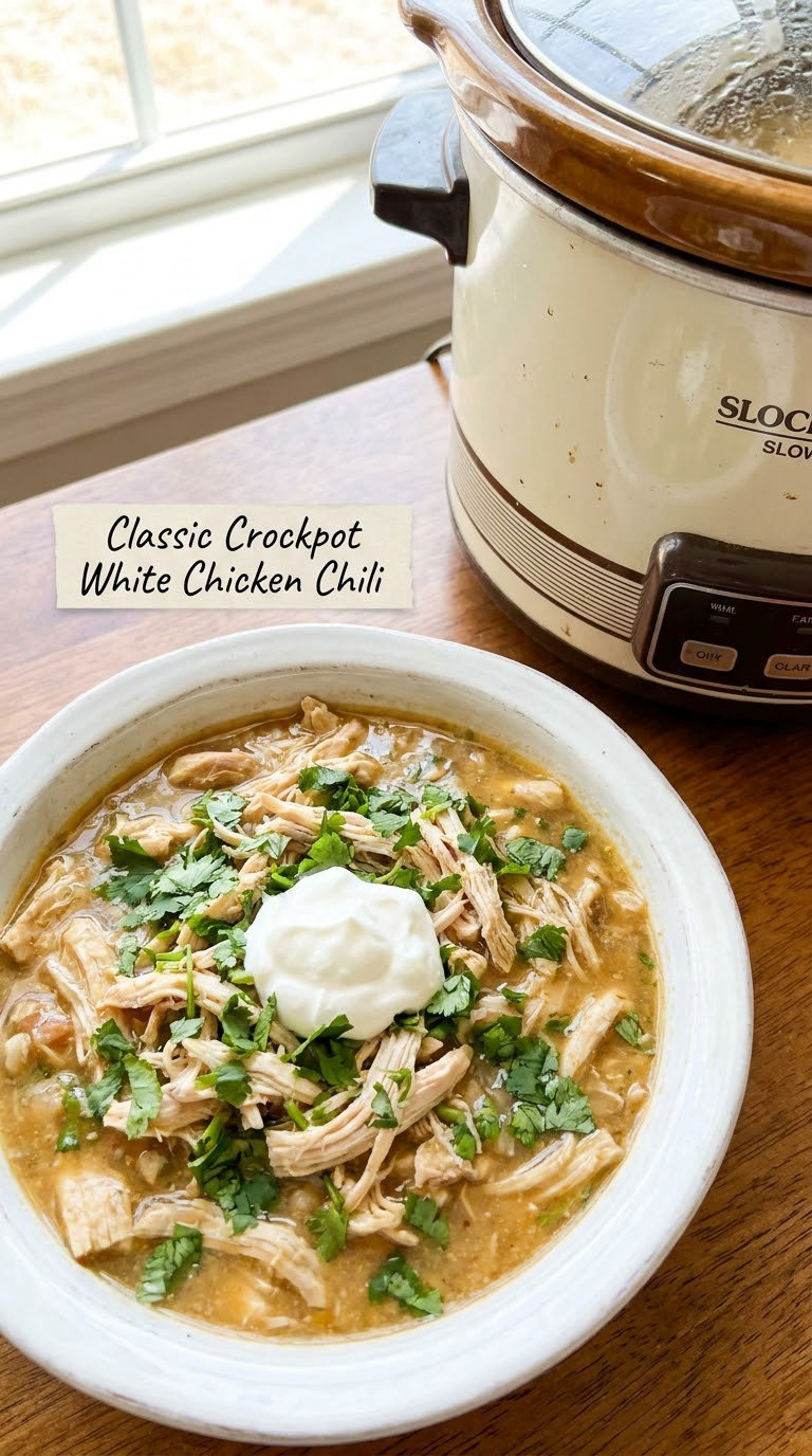 Classic Crockpot White Chicken Chili
