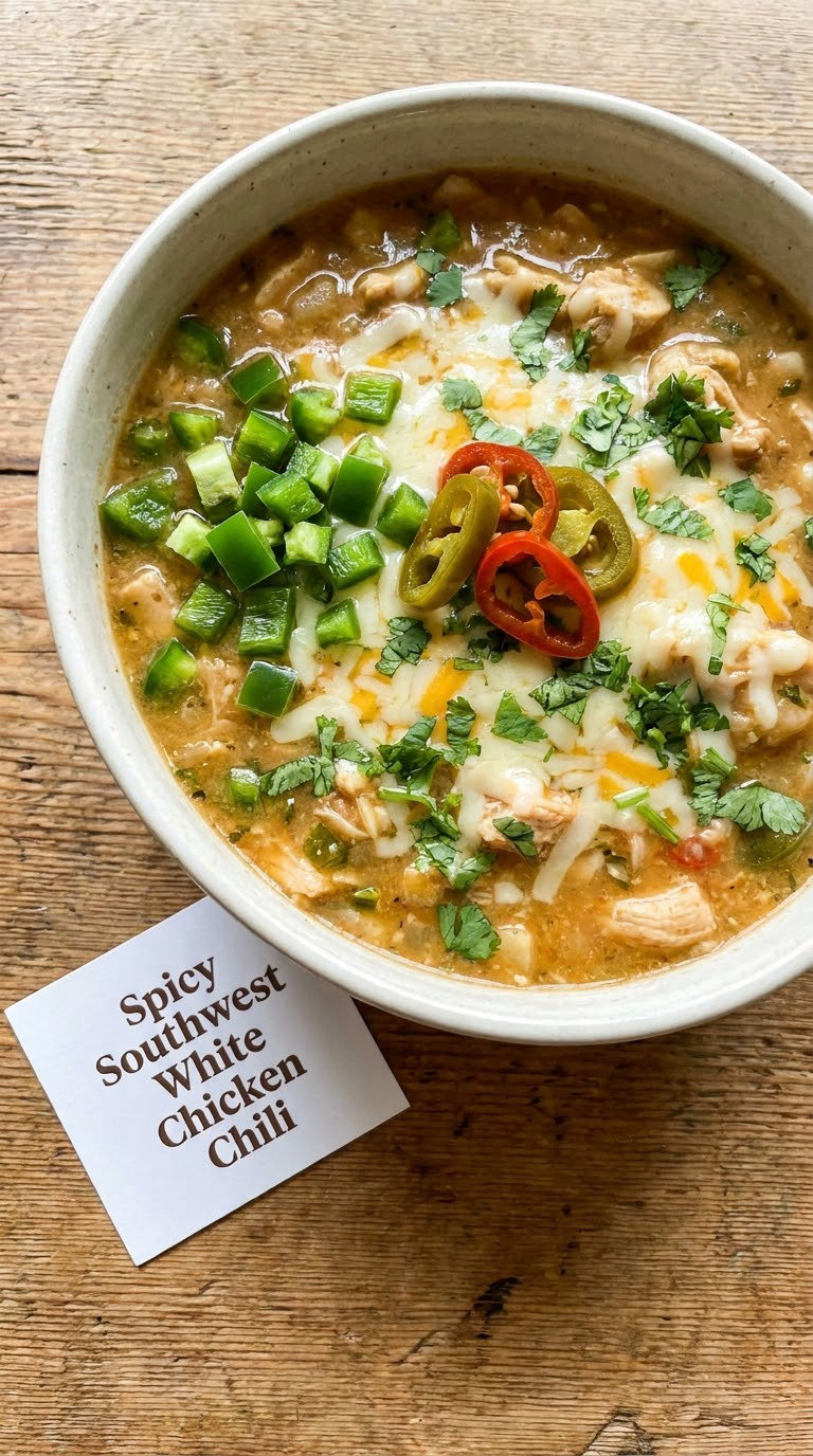 Spicy Southwest White Chicken Chili