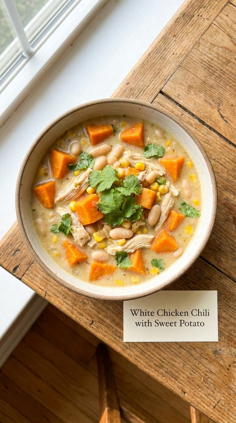 White Chicken Chili with Sweet Potato