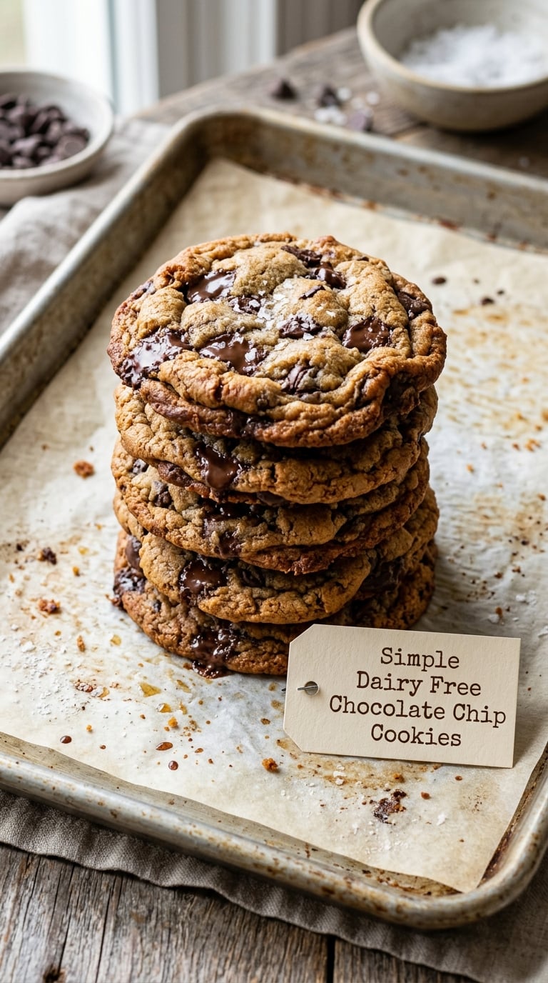 Simple Dairy Free Chocolate Chip Cookies