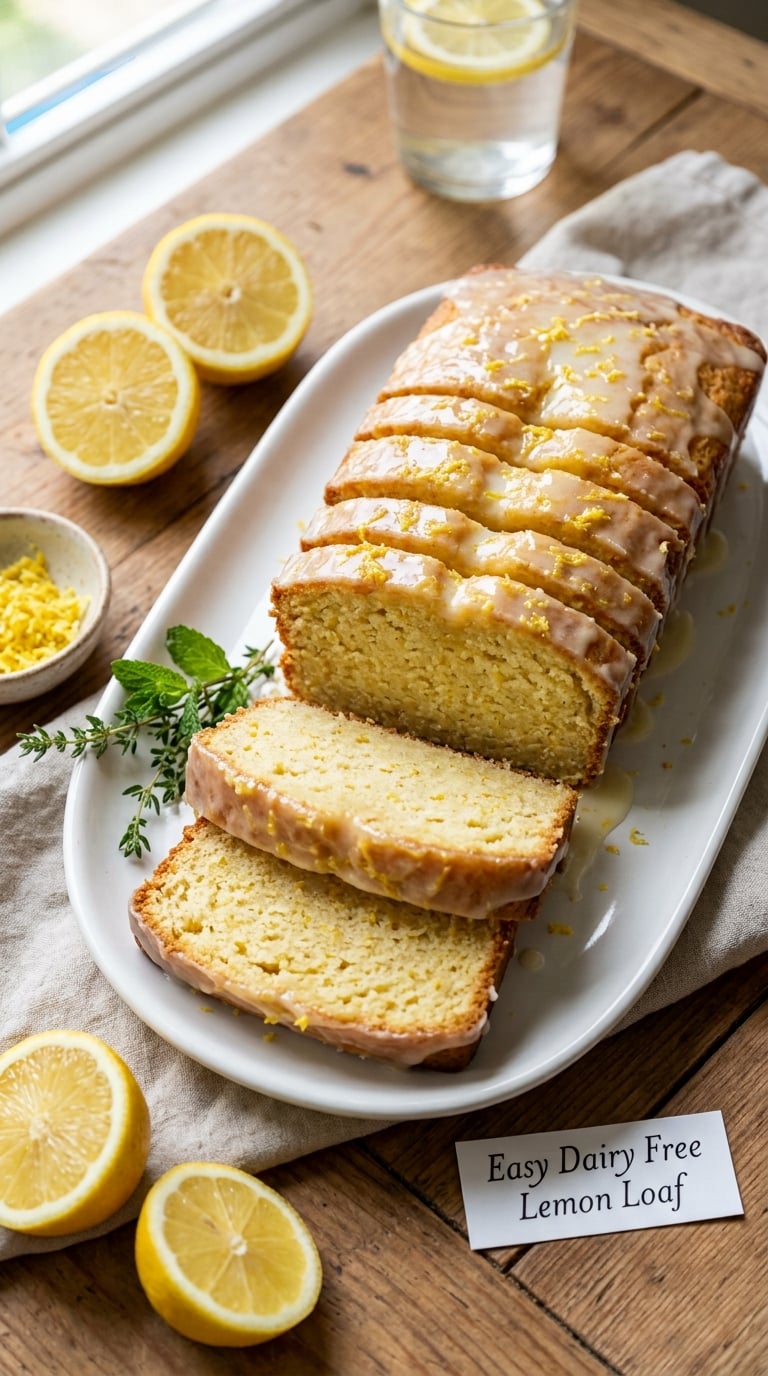 Easy Dairy Free Lemon Loaf