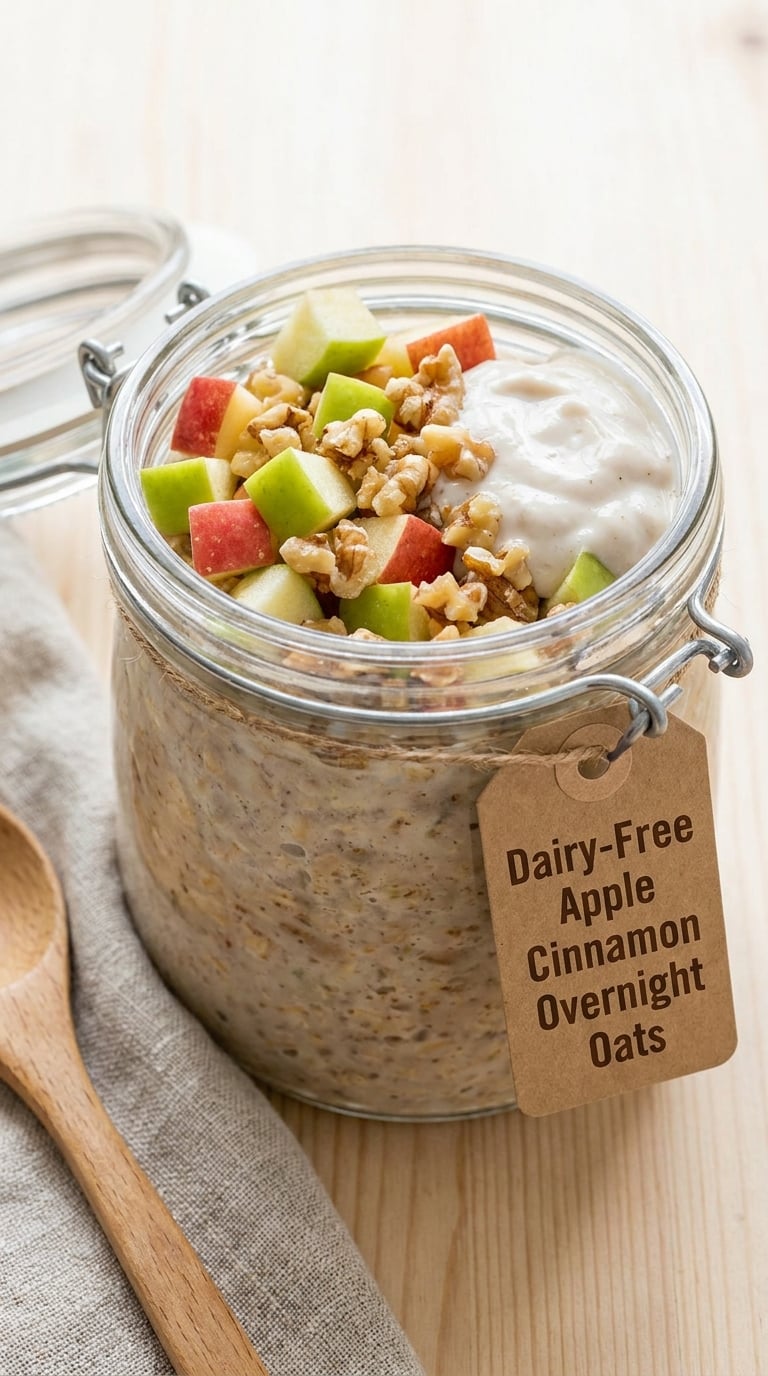 Dairy-Free Apple Cinnamon Overnight Oats
