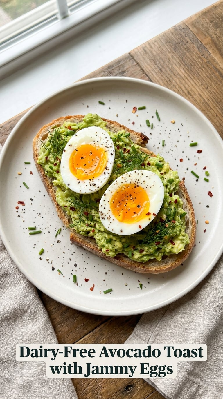 Dairy-Free Avocado Toast with Jammy Eggs