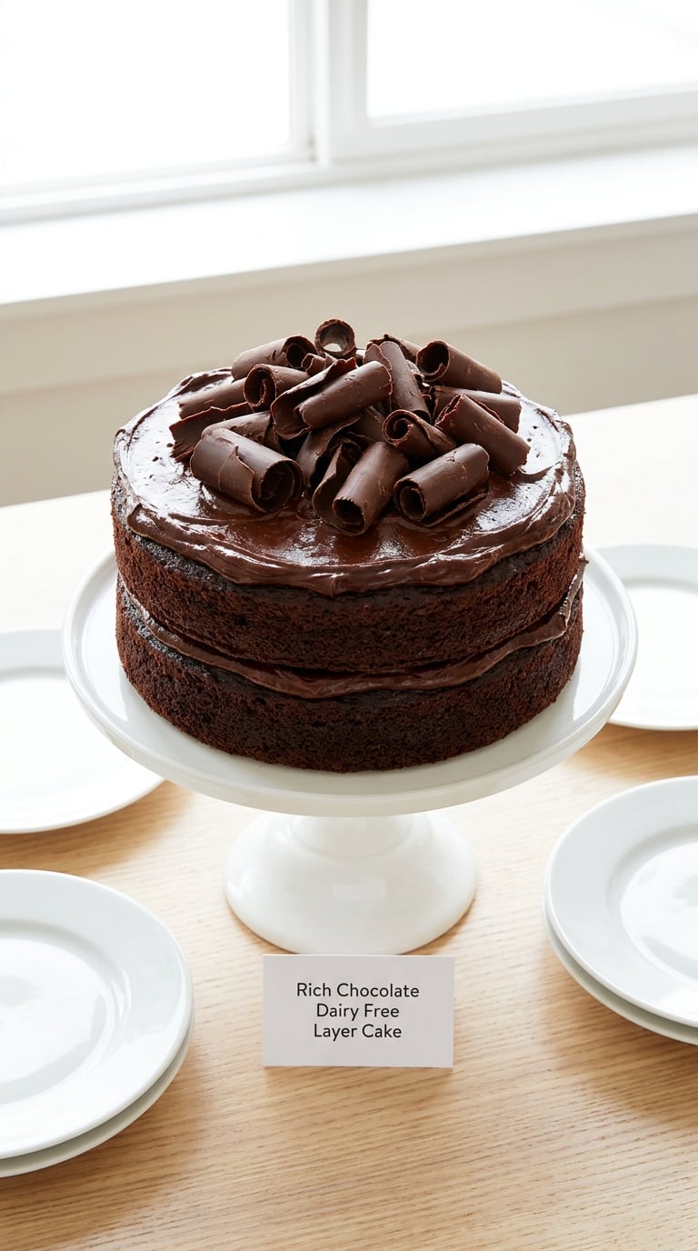 Rich Chocolate Dairy Free Layer Cake