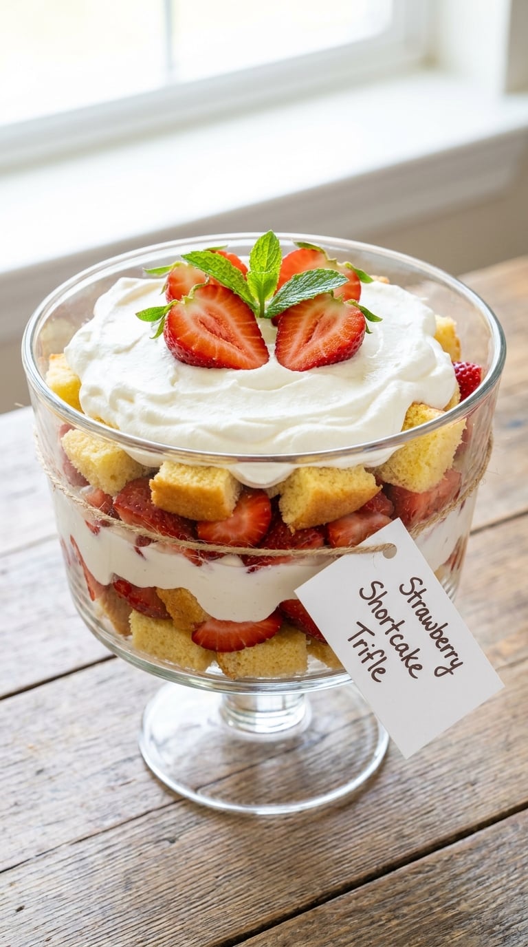 Strawberry Shortcake Trifle