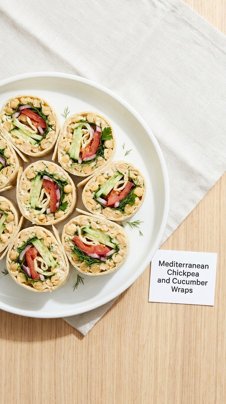 Mediterranean Chickpea and Cucumber Wraps