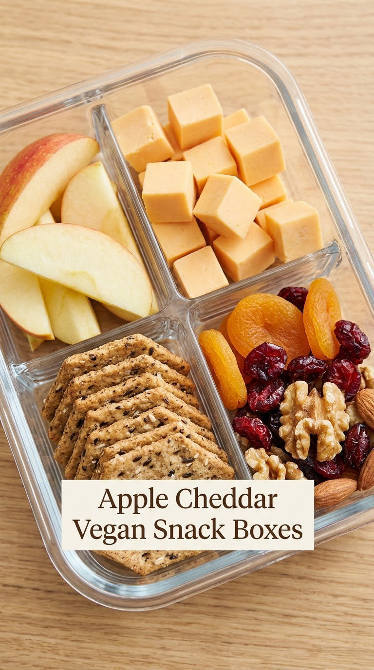 Apple Cheddar Vegan Snack Boxes