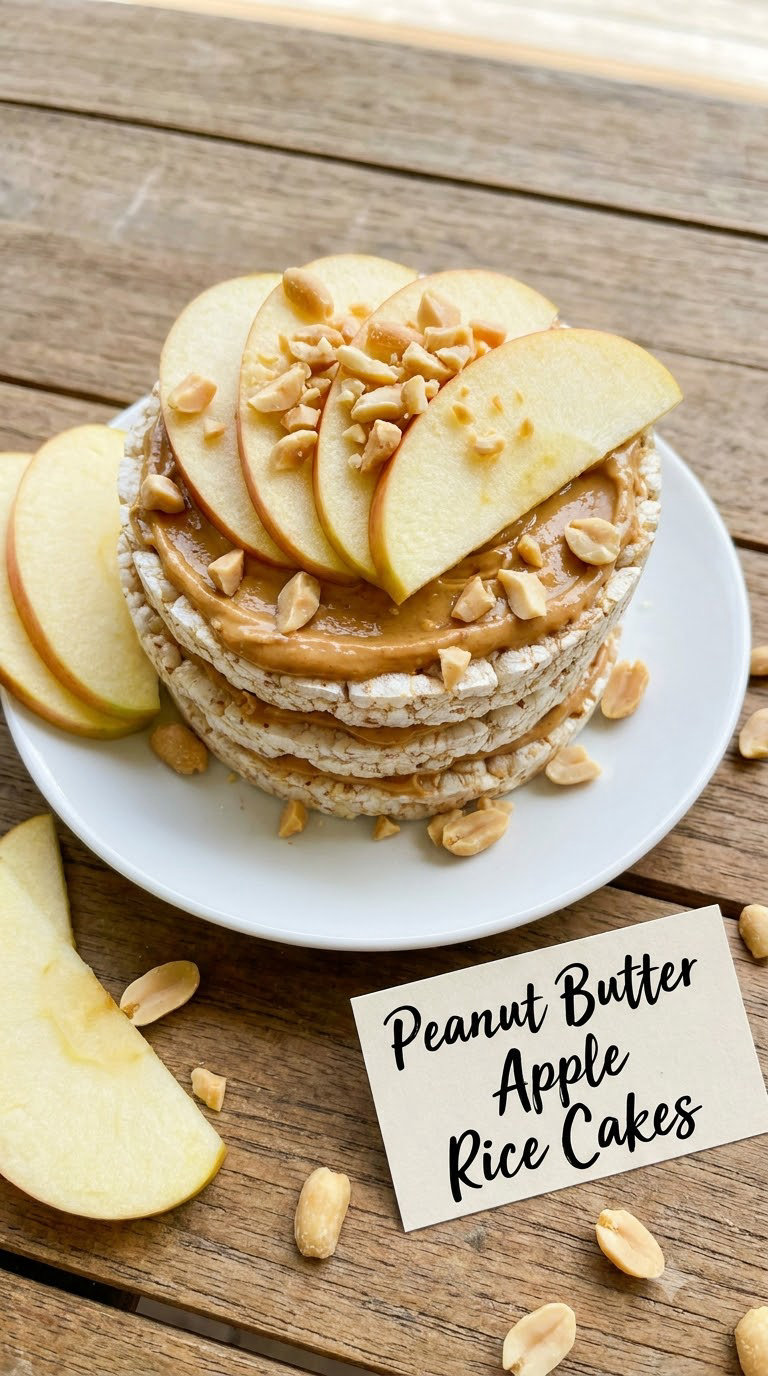 Peanut Butter Apple Rice Cakes