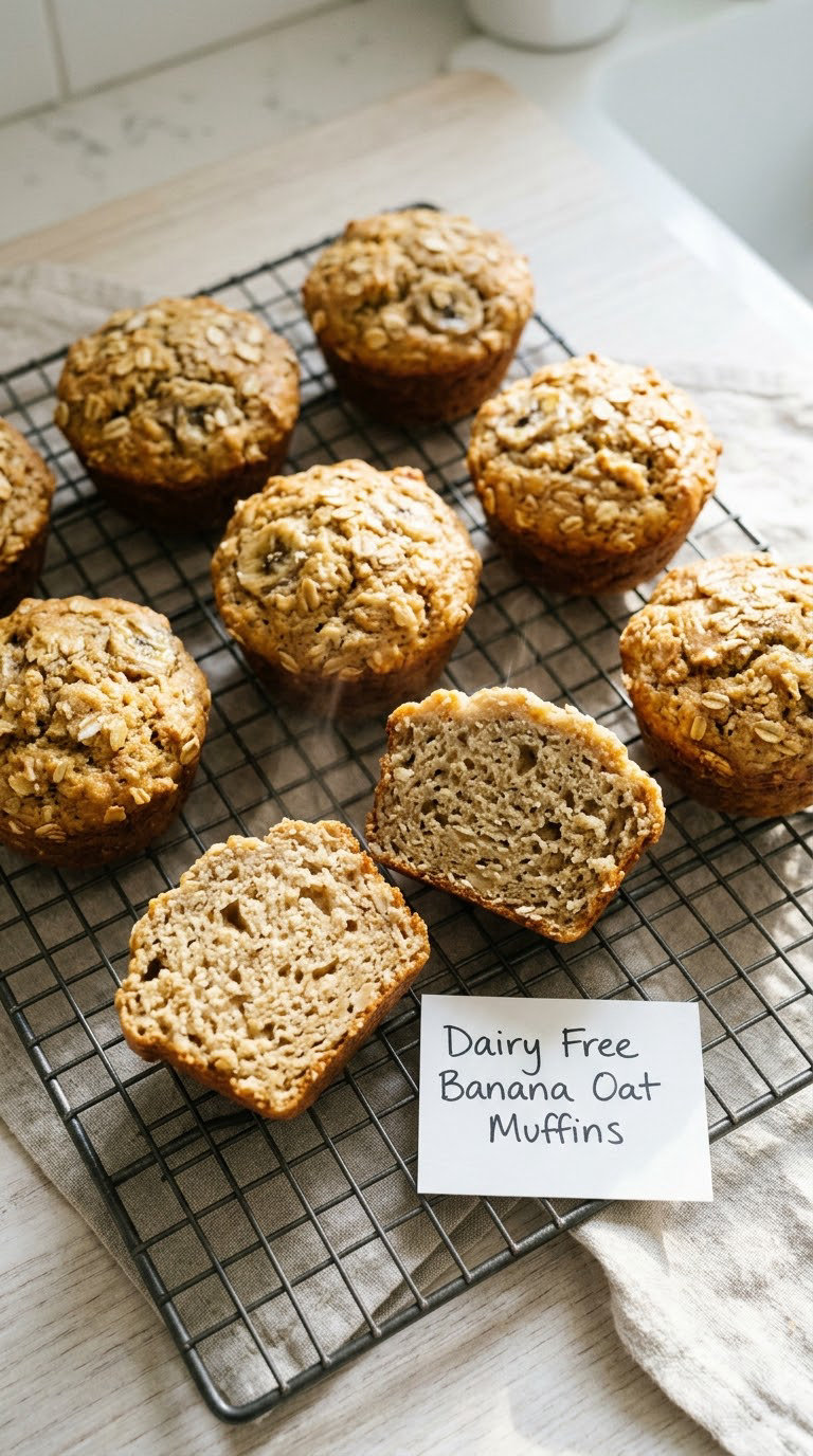 Dairy Free Banana Oat Muffins