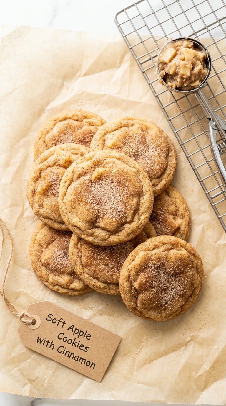 Soft Apple Cookies with Cinnamon