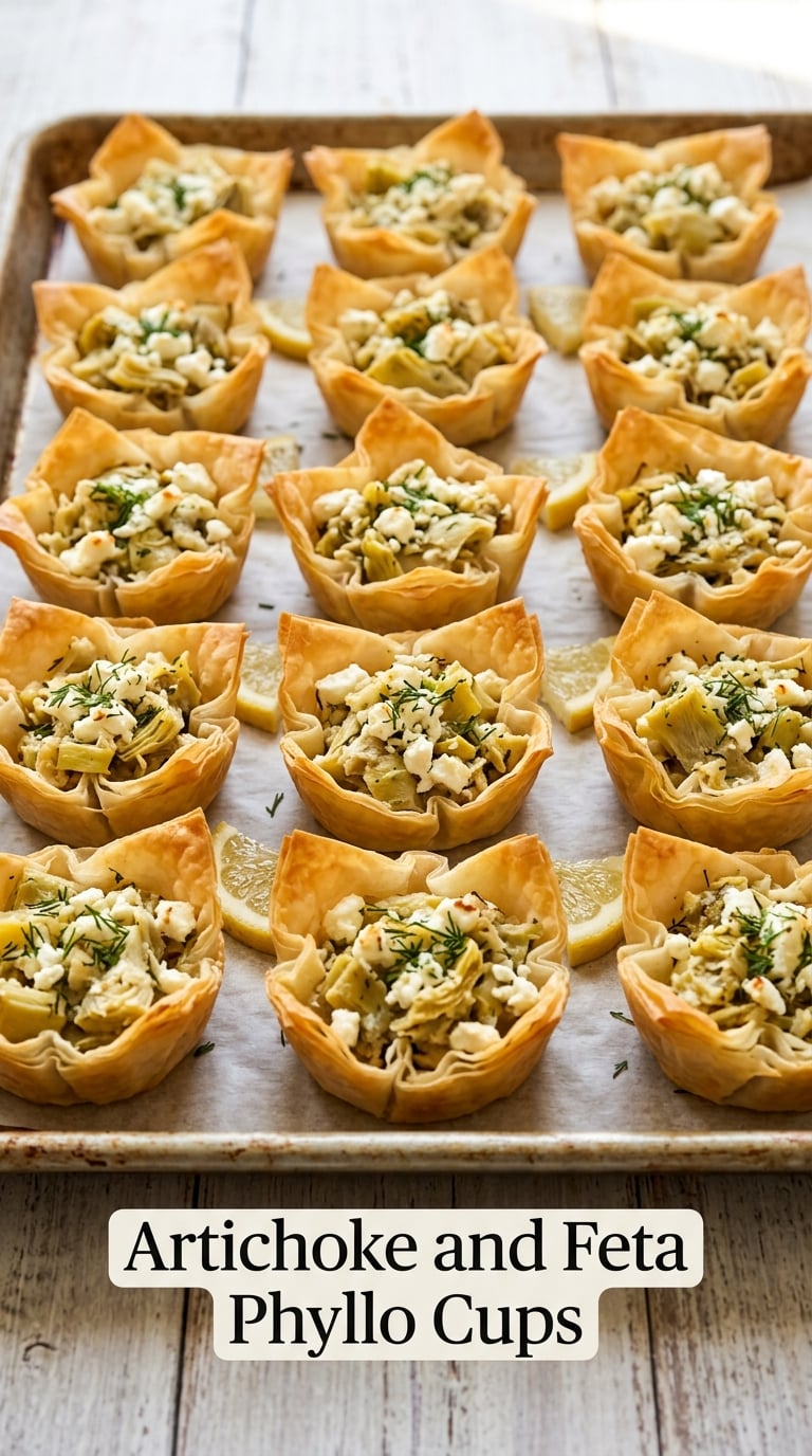 Artichoke and Feta Phyllo Cups