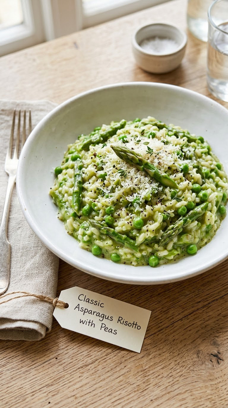 Classic Asparagus Risotto with Peas