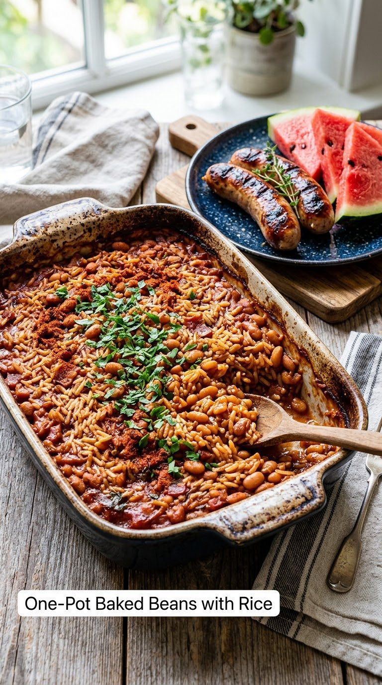 One-Pot Baked Beans with Rice