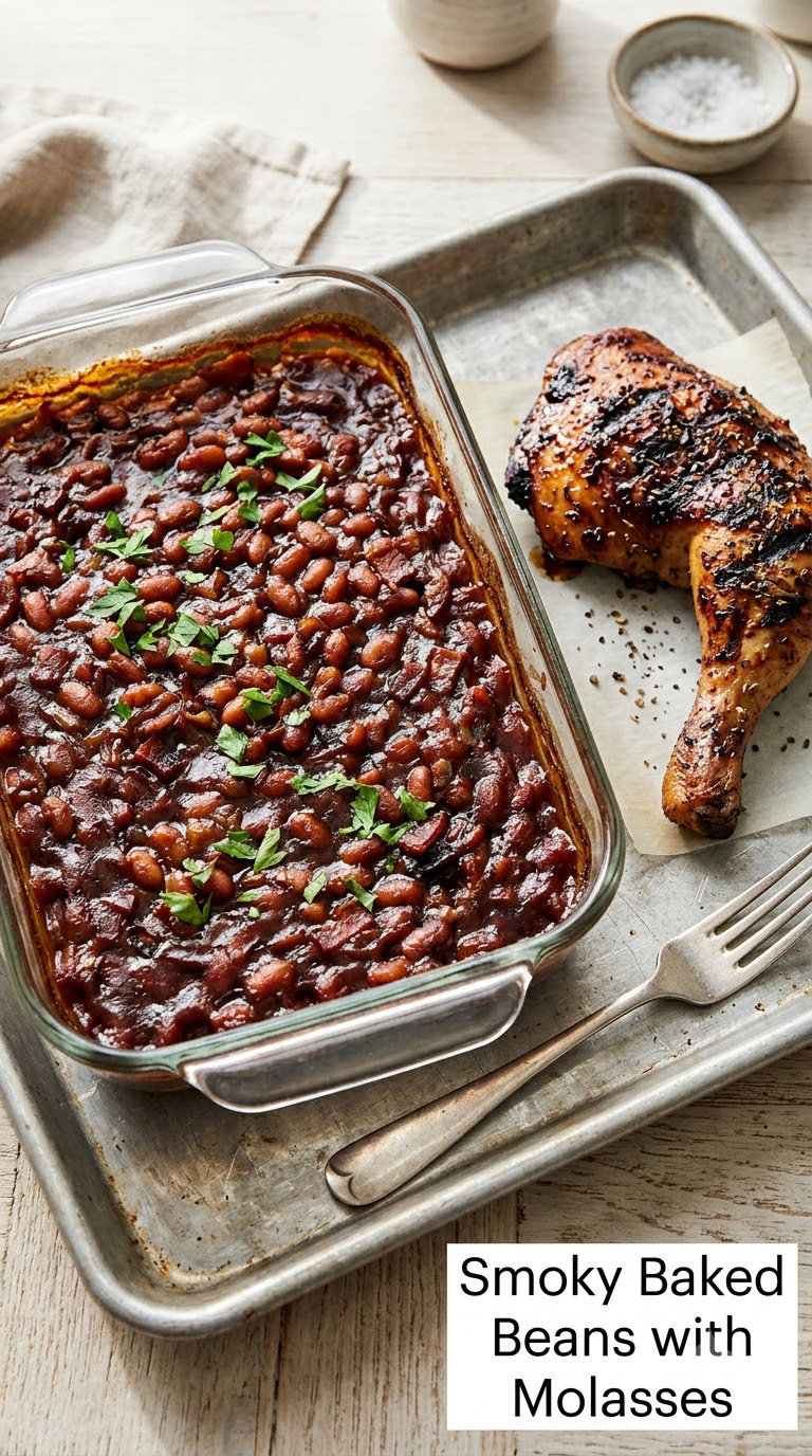 Smoky Baked Beans with Molasses