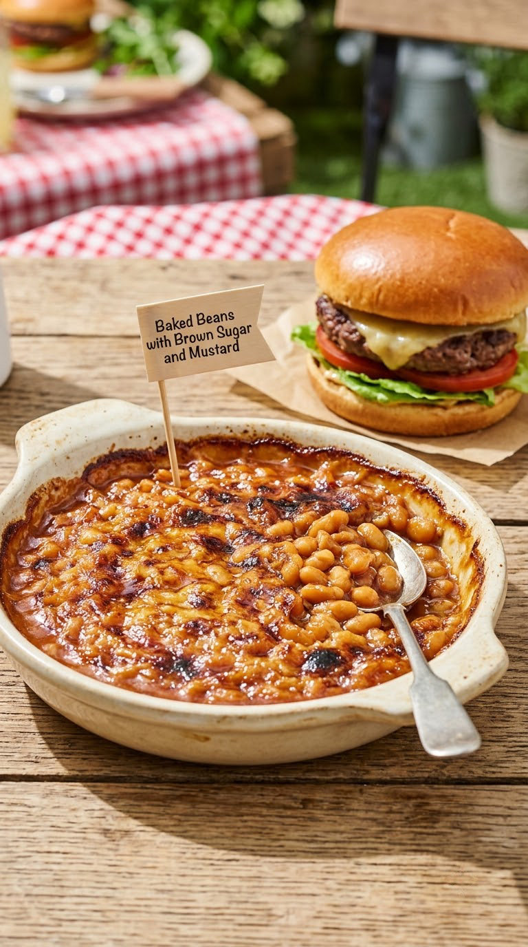 Baked Beans with Brown Sugar and Mustard