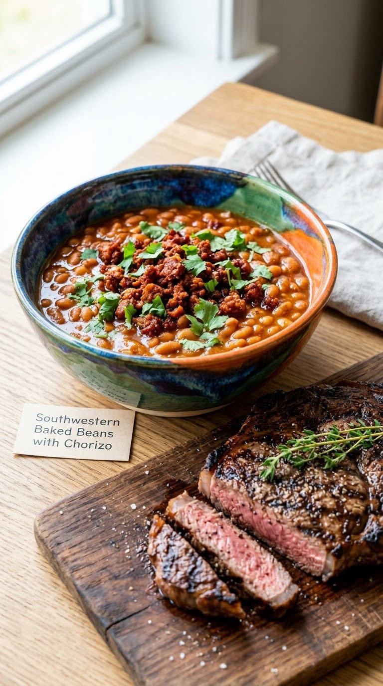 Southwestern Baked Beans with Chorizo