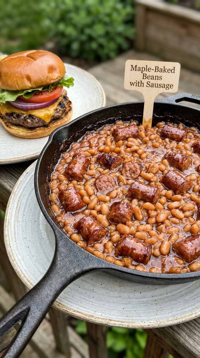 Maple-Baked Beans with Sausage