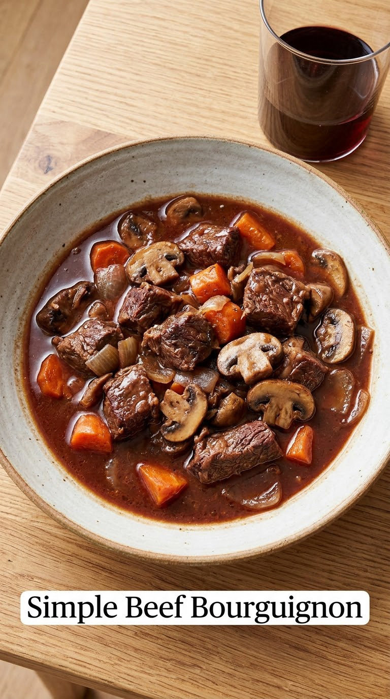 Simple Beef Bourguignon