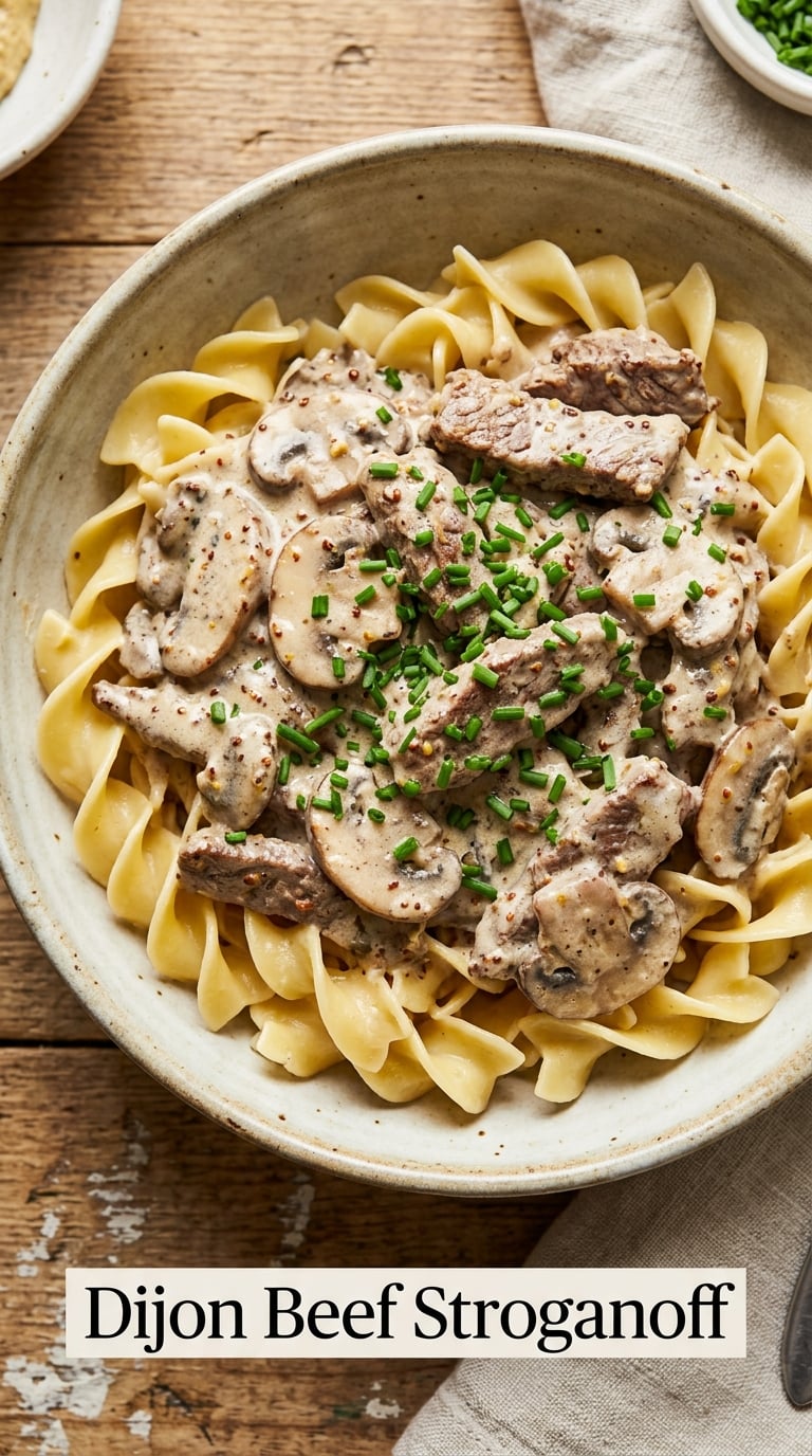 Dijon Beef Stroganoff