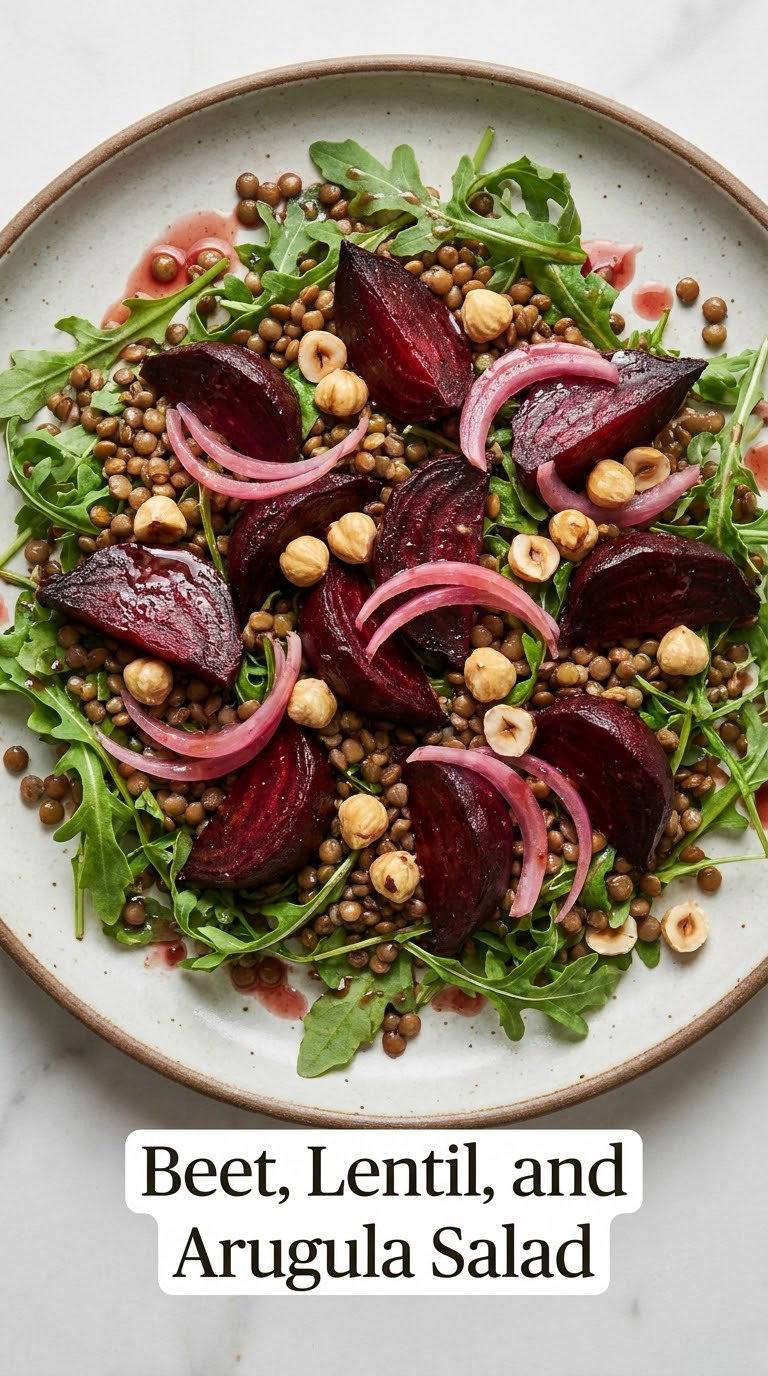 Beet, Lentil, and Arugula Salad