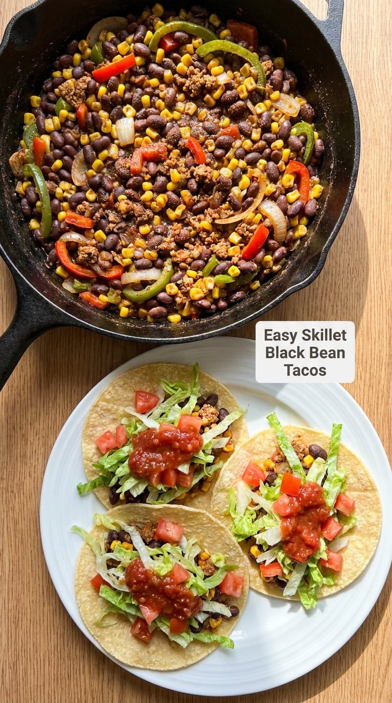 Easy Skillet Black Bean Tacos