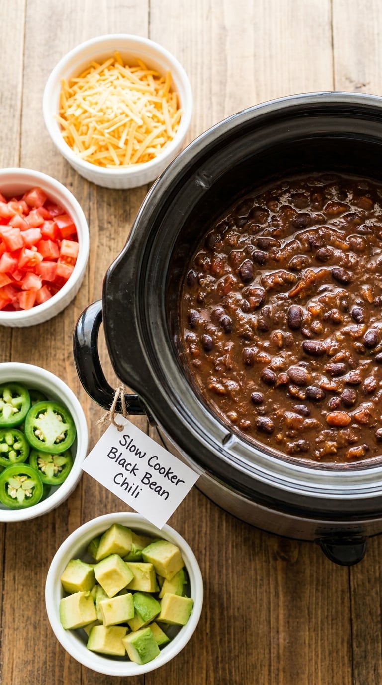 Slow Cooker Black Bean Chili