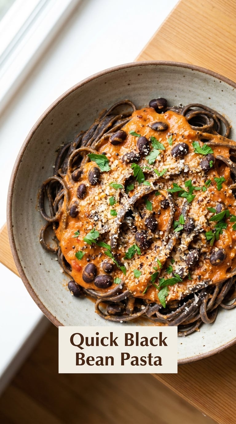 Quick Black Bean Pasta