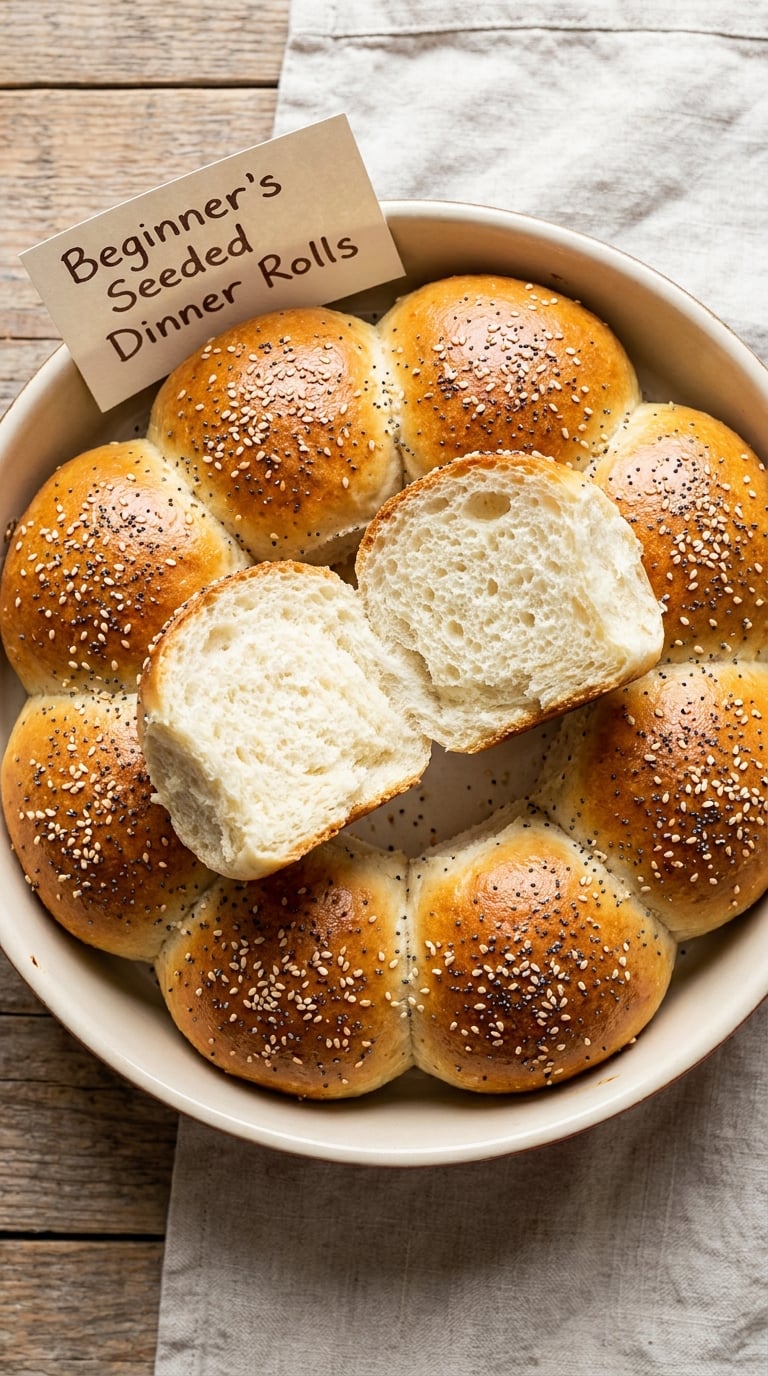Beginner's Seeded Dinner Rolls