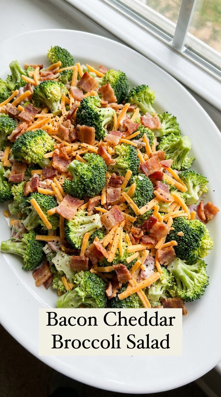 Bacon Cheddar Broccoli Salad
