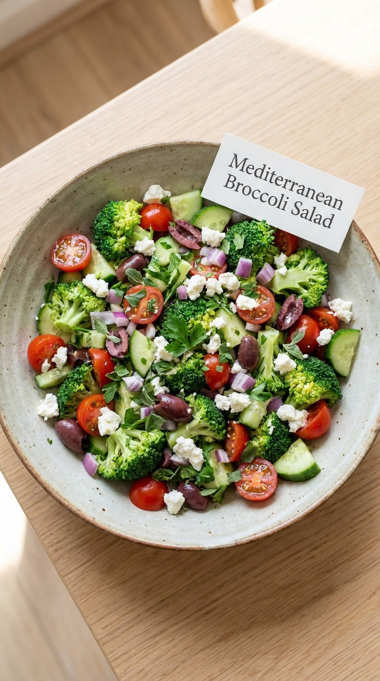 Mediterranean Broccoli Salad