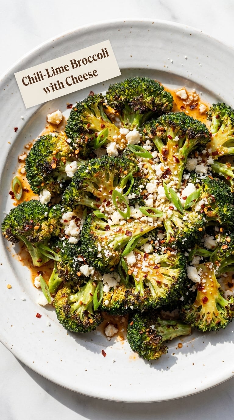 Chili-Lime Broccoli with Cheese